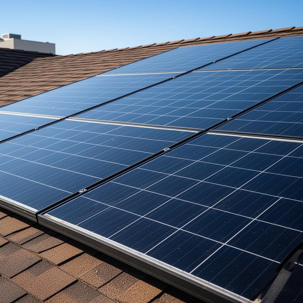 Same solar panels spotless after professional cleaning